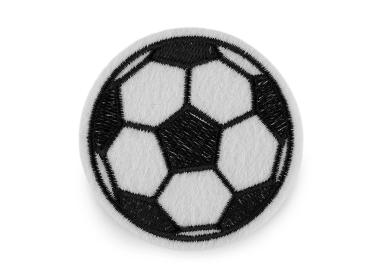 Aufbügler Fußball weiß-schwarz Ø 6,5 cm